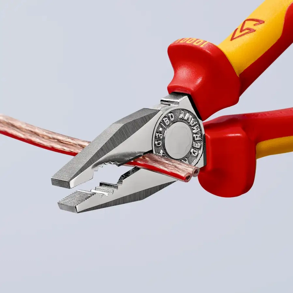 Плоскогубцы комбинированные хромированные 180 мм Knipex 03 06 180 SB