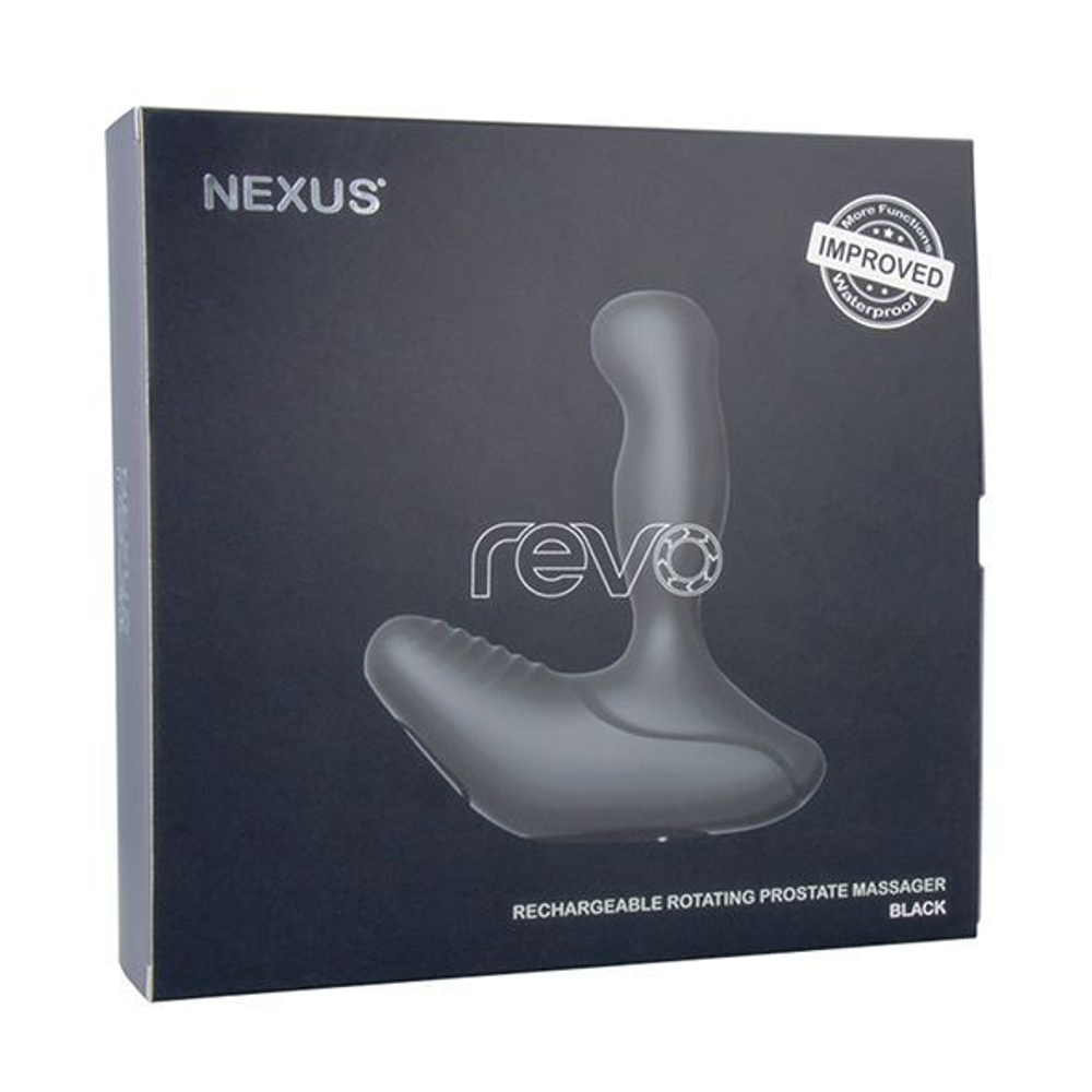 Черный вибромассажер простаты с вращающейся головкой Nexus Revo 2 (Цвет: черный)