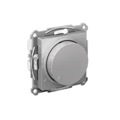 Светорегулятор поворотно-нажимной, LED, RC, 400 Вт Systeme Electric AtlasDesign Алюминий ATN000323