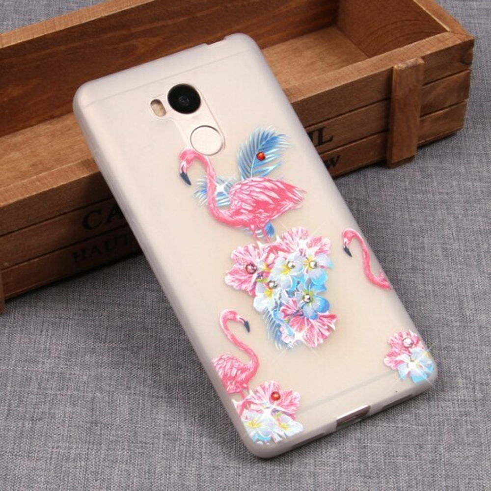 Матовый чехол со стразами для Xiaomi Redmi 4 Prime, 009648