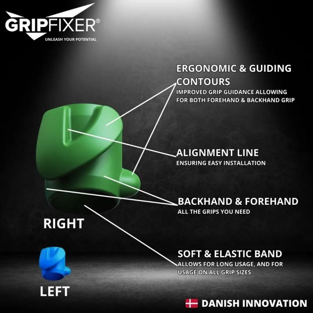 GripFixer Бадминтон Small Right v2 — зелёный