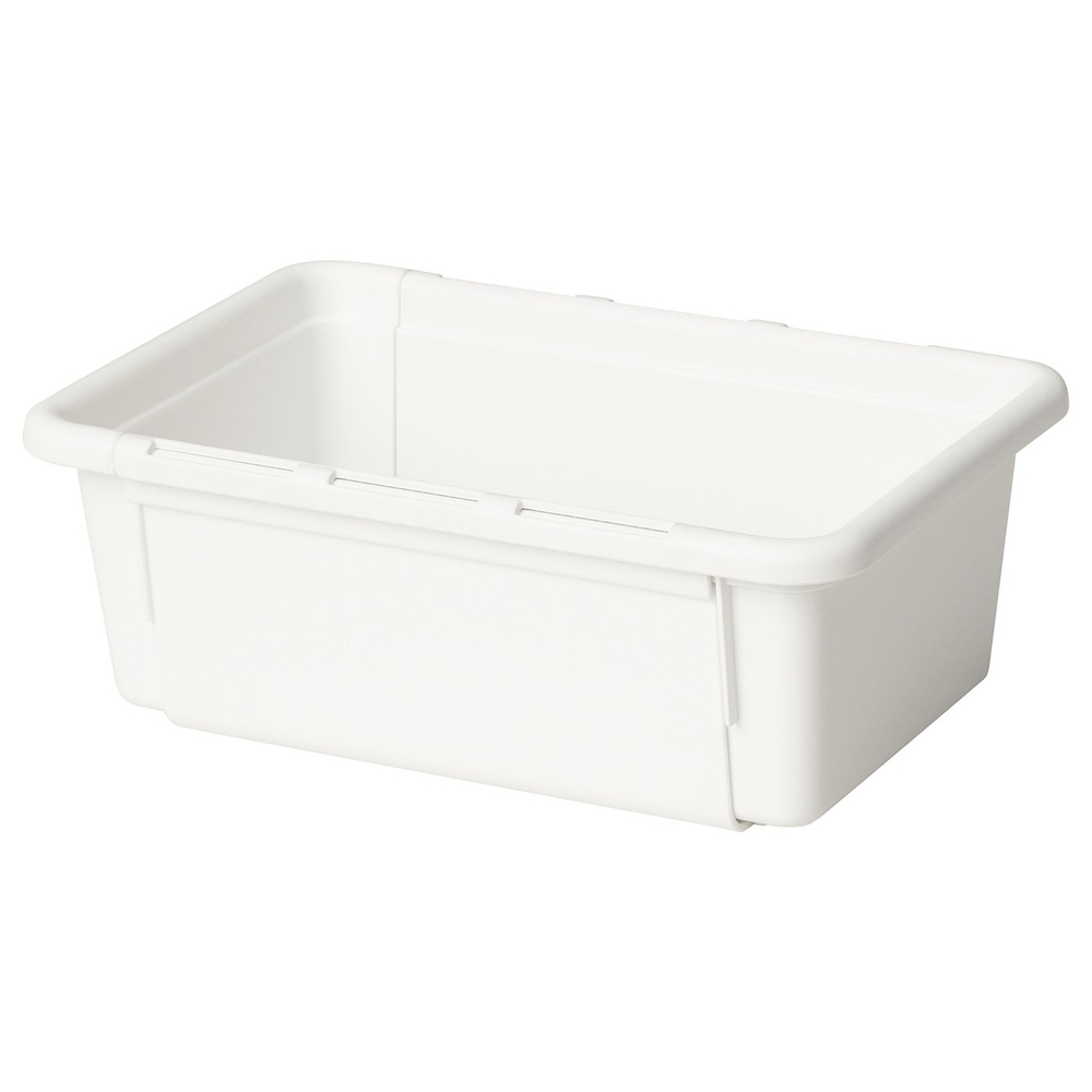 IKEA KACKLA  (ИКЕА КАКЛА)  -  Контейнер раздвижной - белый 18-28x13 см