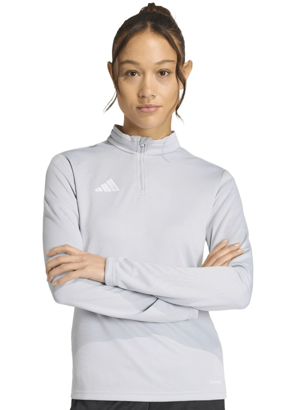 Женская теннисная толстовка Adidas Entrada 26 Training - team light grey/white