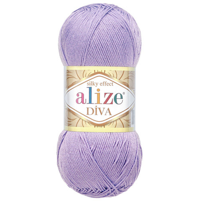 Пряжа Alize (Ализе) Diva / уп.5 мот. по 100 г, 350м, 158 сирень A