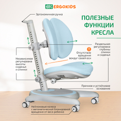 Стул для школьника Ergokids Ortoback Duo