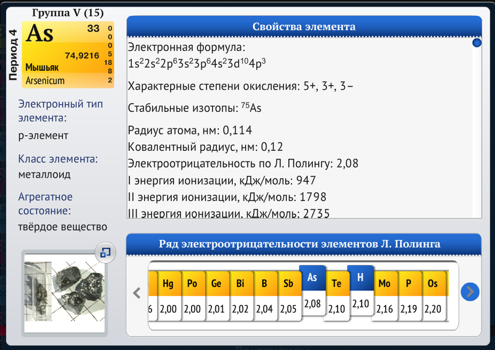 ОС3. Интерактивная таблица Менделеева Д.И. 1.7 (Электронная лицензия на одно рабочее место на 5 лет)