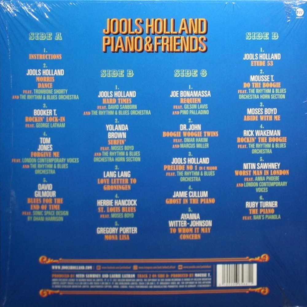 Jools Holland / Pianola. Piano &amp; Friends (2LP)