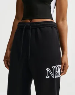 Брюки спортивные женские NIKE W NK STDO FLC MW OS LGO CF PNT