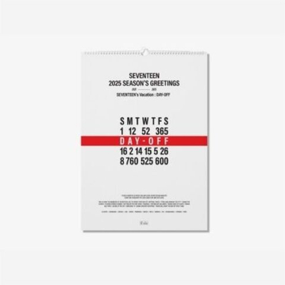 товары SEVENTEEN - SEVENTEEN's Vacation : DAY-OFF 2025 WALL CALENDAR