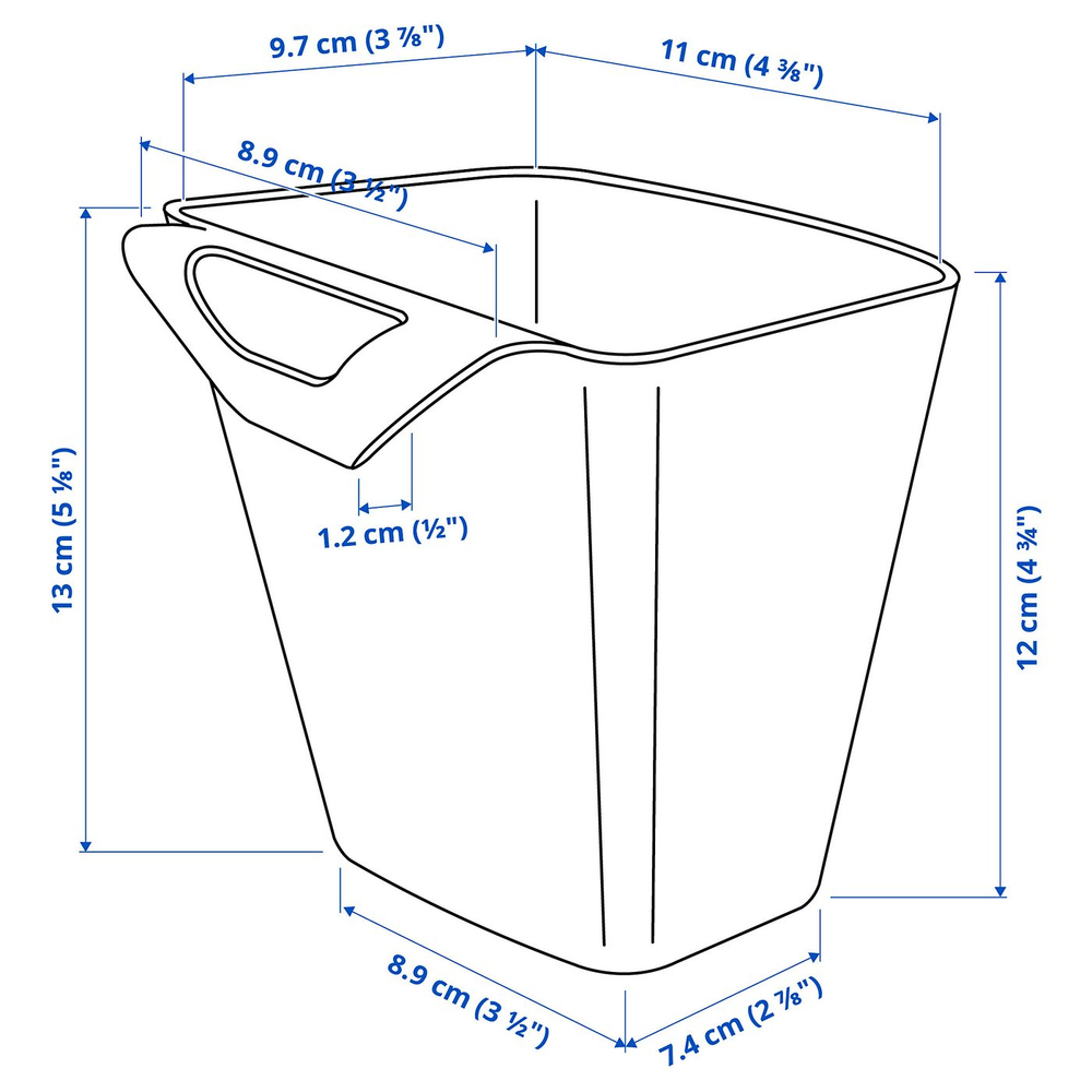 IKEA SUNNERSTA  (ИКЕА СУННЕРСТА)  -  Контейнер - ярко-оранжевый 12х11 см