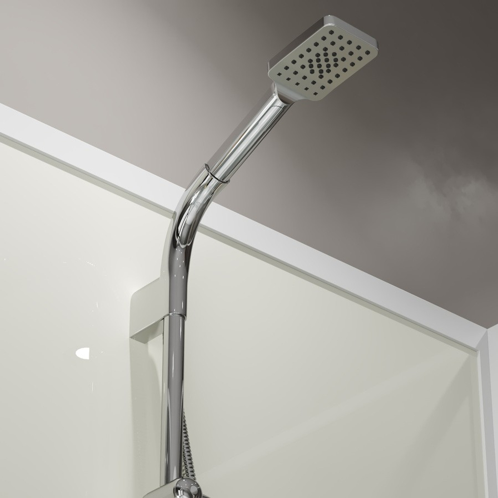 Душевая кабина Niagara Standart ST120/90/15Q/BK (120х90х200) прямоугольник,поддон 15см,распашная,проф.белый,без крыши,3 места