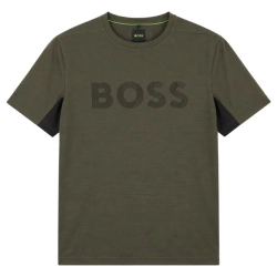 Мужская теннисная футболка BOSS Slim Fit Active Logo - open green