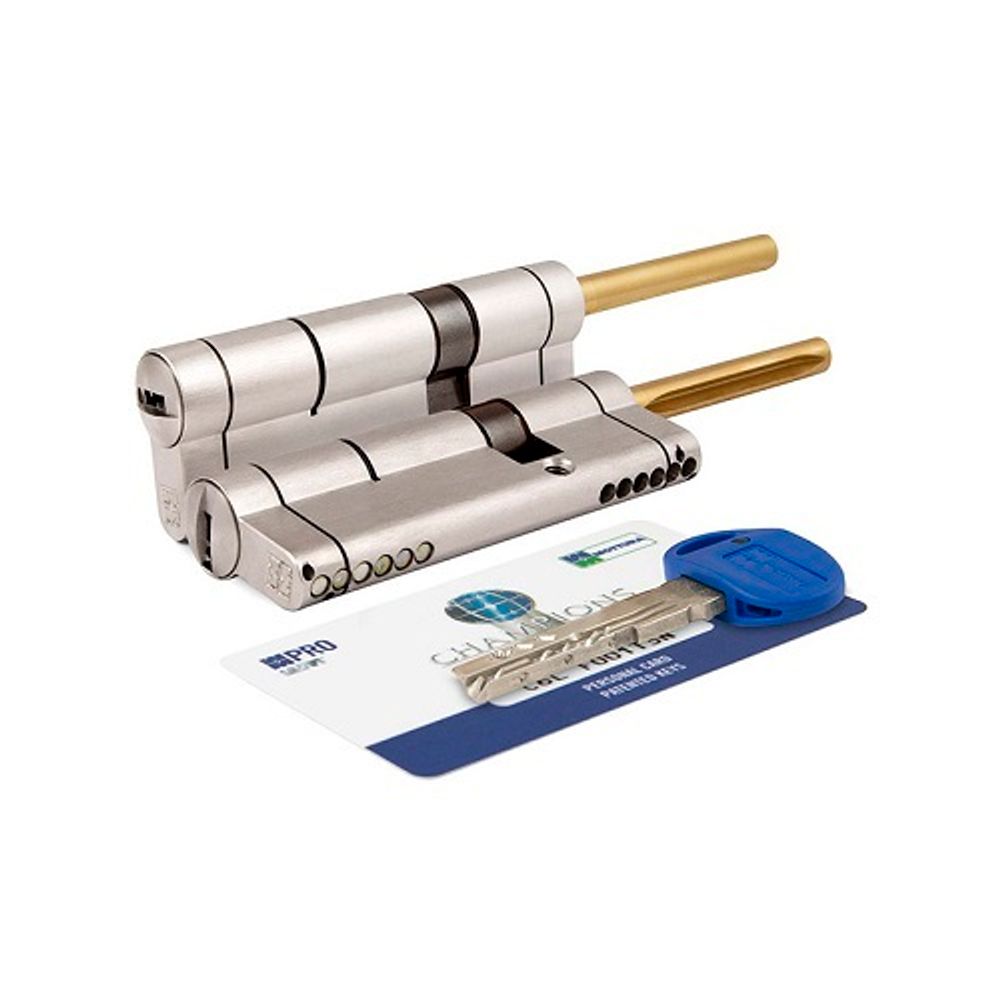 Цилиндровый механизм под вертушку (дл. шток) MOTTURA CP4P313101C5 (62 мм/26+10+26) никель /37461/