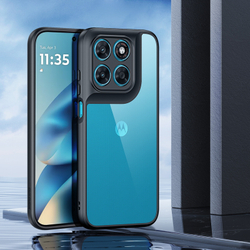 Чехол прозрачный с черными рамками для Motorola G87, G77 и G67, серия Aimo Series Case от Dux Ducis