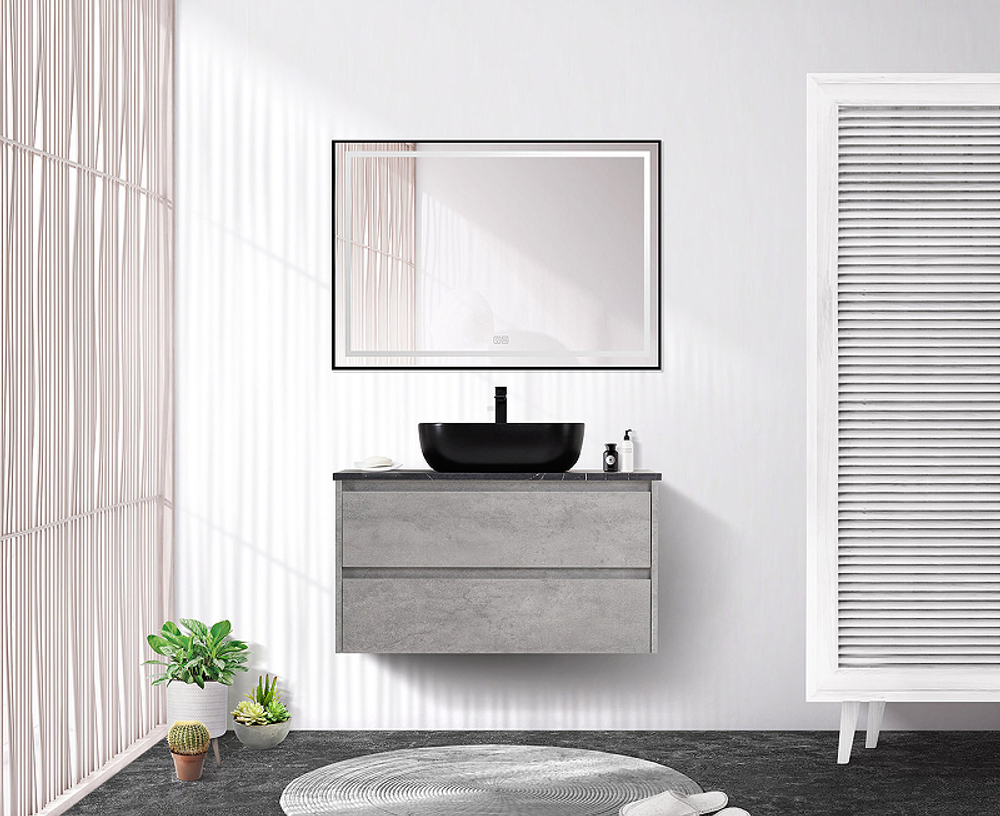 Тумба под раковину BelBagno Kraft 100 KRAFT-1000-2C-SO-CG подвесная Cemento Grigio