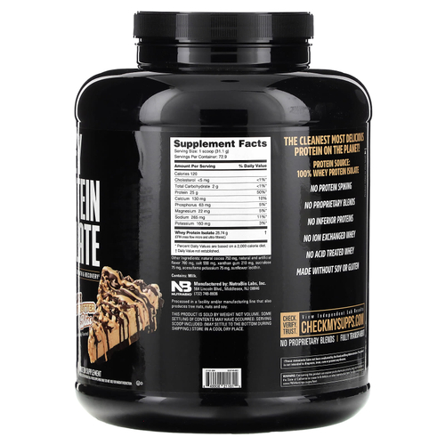 NutraBio, изолят сывороточного протеина, со вкусом шоколада и арахисовой пасты, 2268 г (5 фунтов)