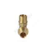 Угольник для PE-X труб аксиальный латунь Дн 20х1/2" НР РОС