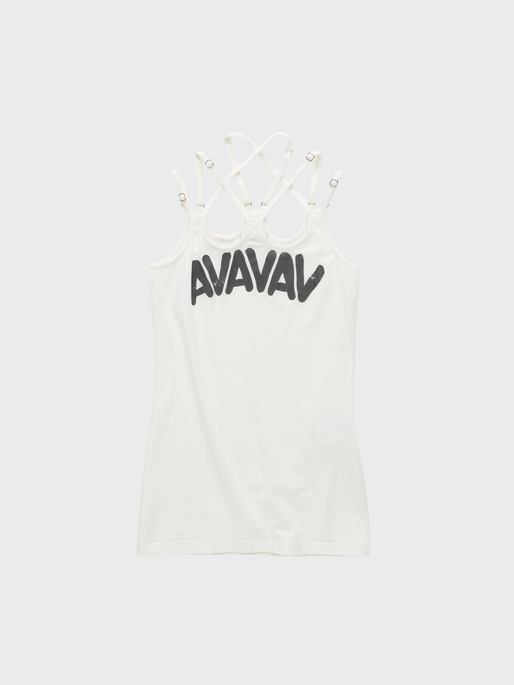 Топ AVAVAV Multi strap printed top with logo White