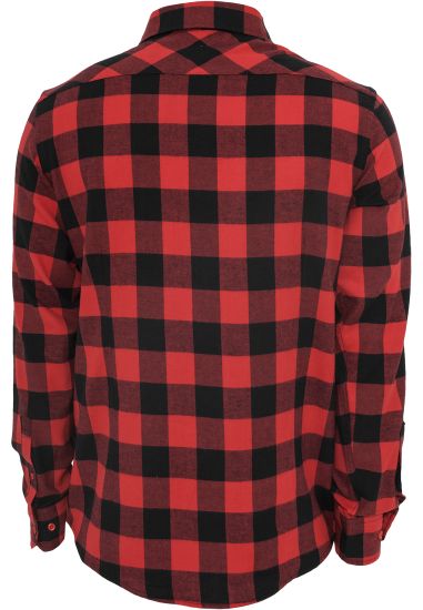 Рубашка URBAN CLASSICS Checked Flanell Shirt (Black/Red)
