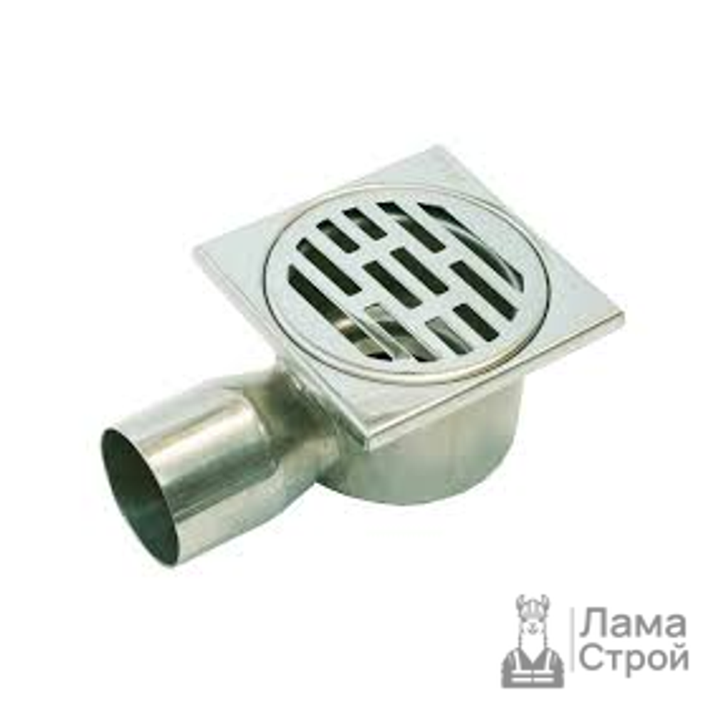 Трап хромированный 10 × 10 горизонтальный