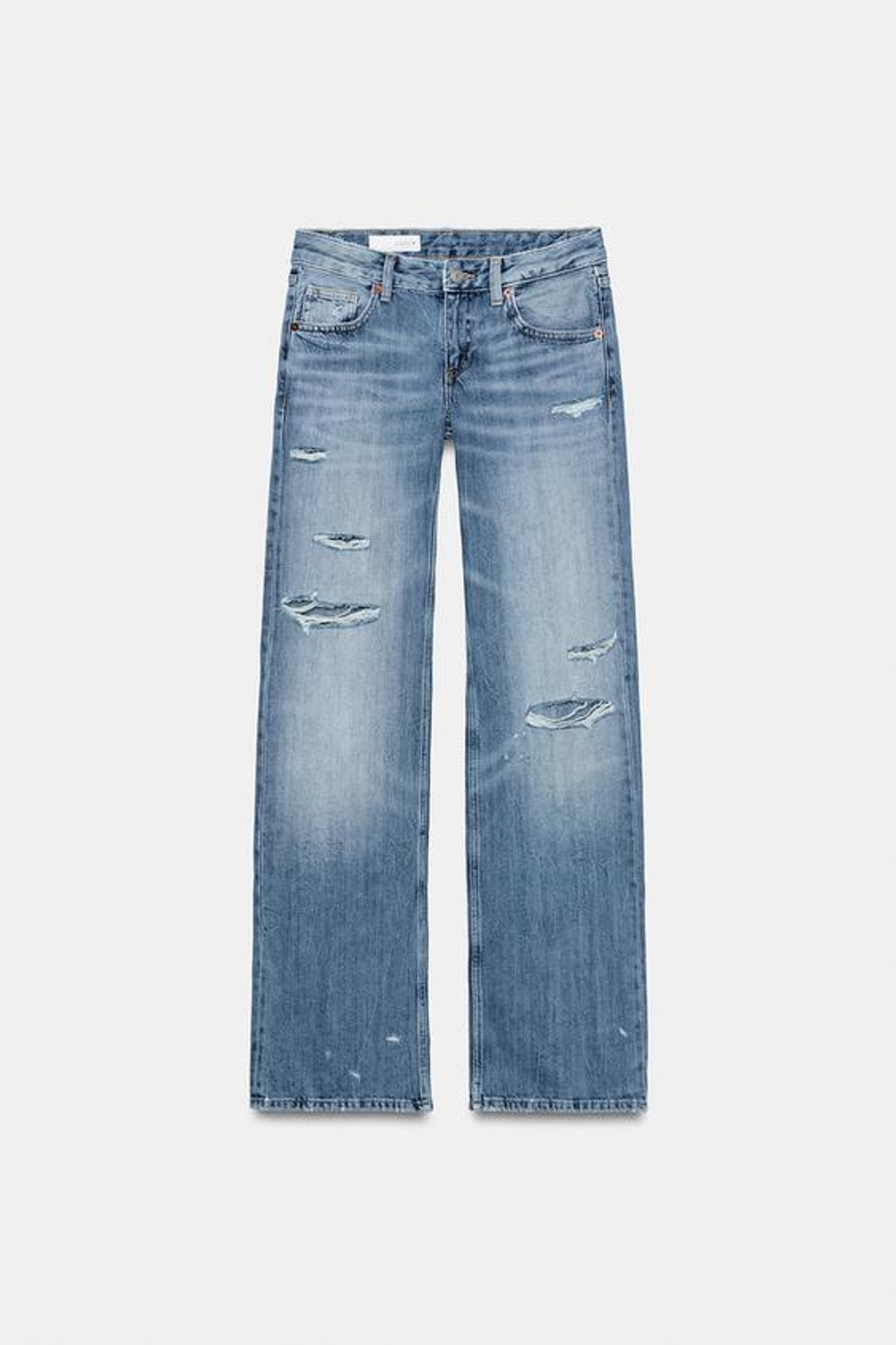 Джинсы TRF с низкой талией и широкими брючинами - ZARA