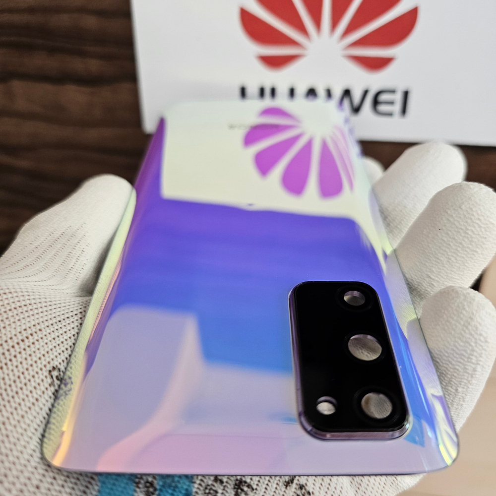 Крышка для Honor View 30 Pro (заднее стекло) "хорошее качество" цвет: серебристый
