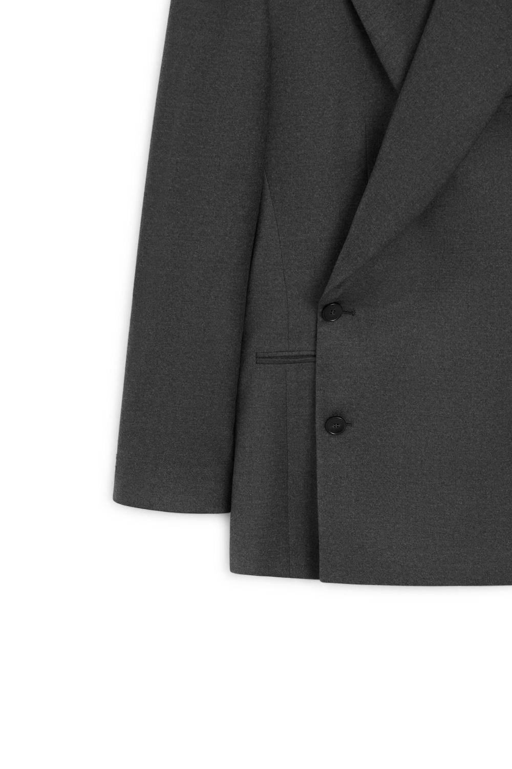 Massimo Dutti Двубортный пиджак оверсайз - Limited Edition, серый