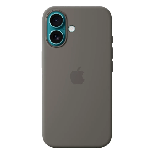 Силиконовый чехол с поддержкой MagSafe Apple Silicone Case для iPhone 16, Stone Gray (Каменно-серый)