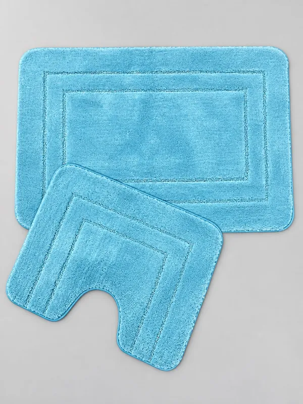 ZALEL Коврик для в/к Эксклюзион (Exclusion) 60x100+50*60 голубой (light blue) 1/12