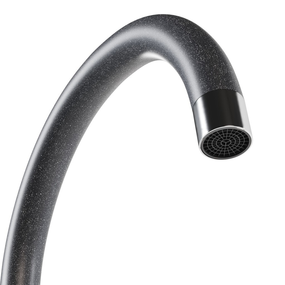 Смеситель для кухни 35к MIXLINE МЛ-ГС15 (ML-GS15) (309) темно-серый высок. излив