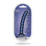 Синий фаллоимитатор Beaded G-Spot - 17 см. (Цвет: синий)