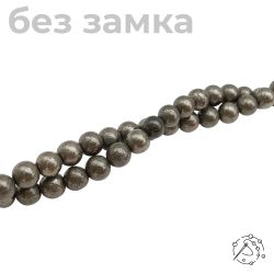Нить из бусин Пирит, 6 мм