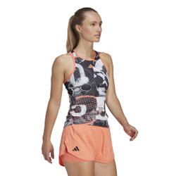 Женская теннисная майка adidas Club Graphic Tank Top Women - White, Multicoloured