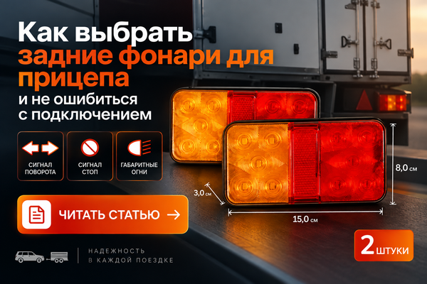 Как выбрать задние фонари для прицепа и не ошибиться с подключением