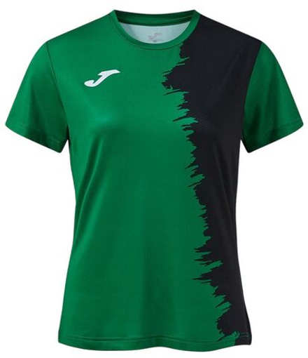 Женская теннисная футболка Joma Picasho Short Sleeve - green/black