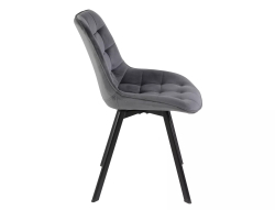Стул SIGNAL MONTI Velvet Bluvel 14 серый/черный, поворотный