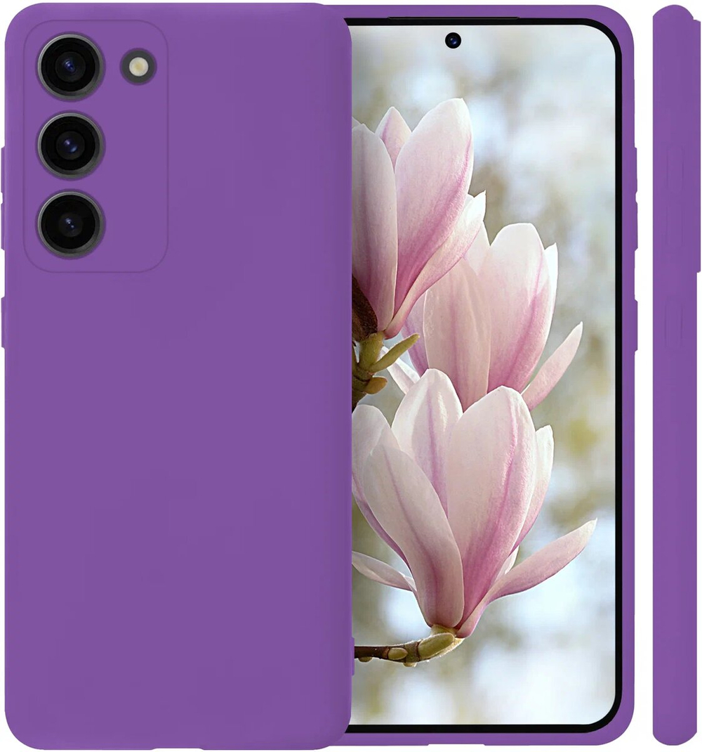 Мягкий Soft Touch чехол из силикона для SAMSUNG GALAXY S23 (не ULTRA / FE / PLUS!) с бархатной подкладкой
