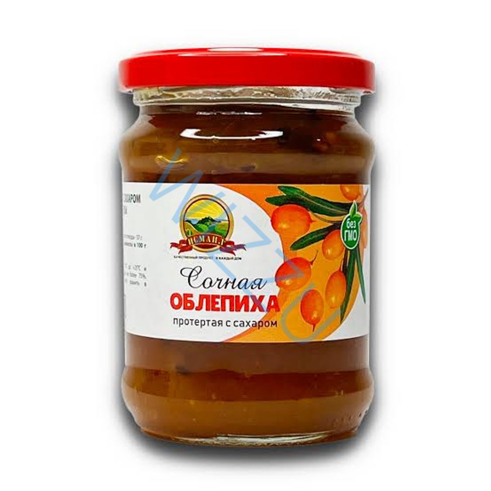 Сочная  КЛЮКВА  протертая с сахаром  "Исмаил" стекло 570гр