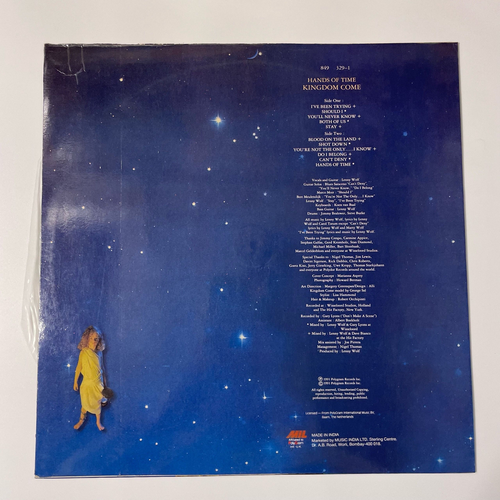 Винтажная виниловая пластинка LP Kingdom Come Hands Of Time (Индия 1991)