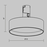 Магнитный трековый светильник Maytoni Zon TR204-1-12W3K-B