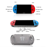 Консоль игровая X12 Plus, 7 дюймов, 16/48 ГБ, 2000 игр, 8/16/32/128 бит, портативная приставка