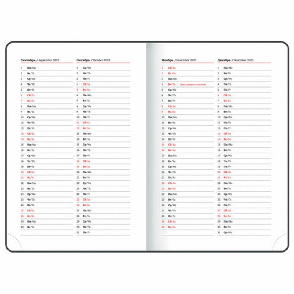 Ежедневник датированный 2025 А5 138x213 мм BRAUBERG "Select", балакрон, темно-синий, 115807