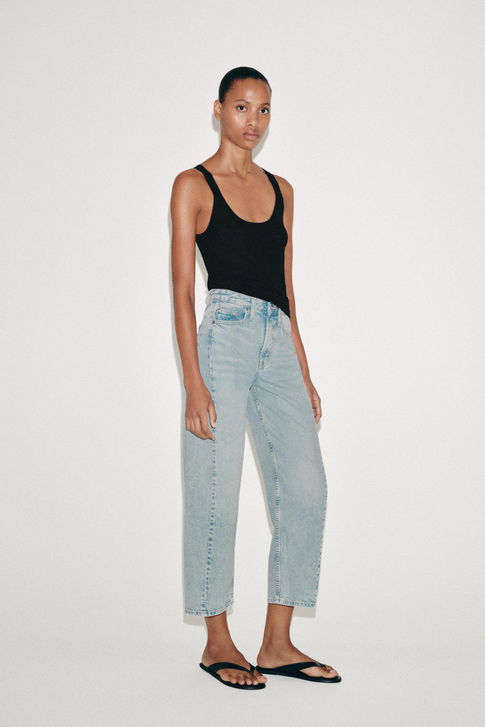 ДЖИНСЫ ZW COLLECTION ANKLE RELAXED СО СРЕДНЕЙ ПОСАДКОЙ — ZARA