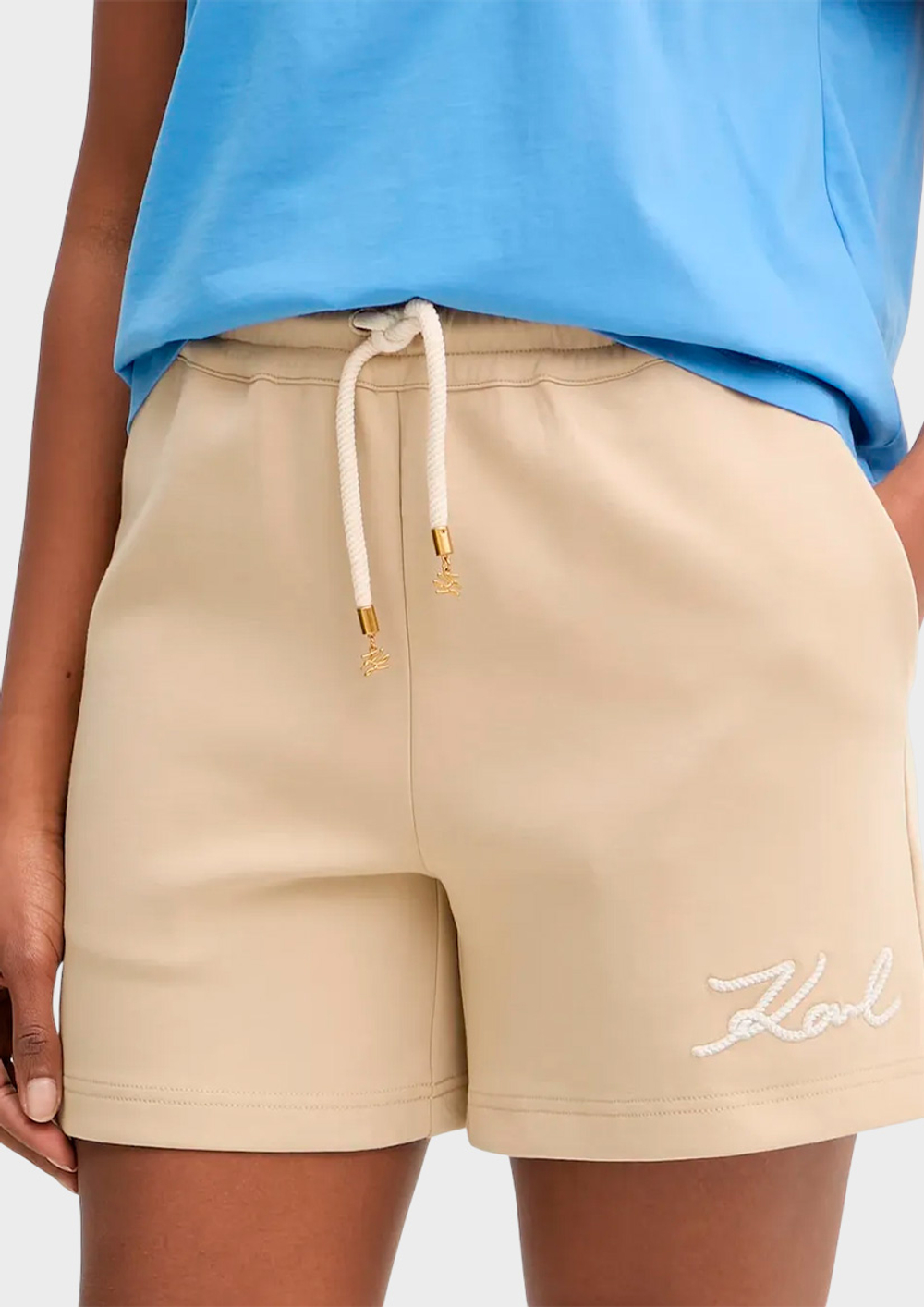 Шорты KARL LAGERFELD Rope Detail Jersey Shorts