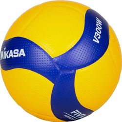 Мяч волейбольный Mikasa V300W, желтый, синий, размер 5