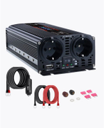 Инвертор 12V-220V 3000W черный  Foval модиф.синусоида