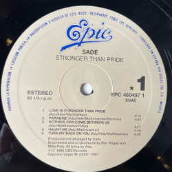 Винтажная виниловая пластинка LP Sade Stronger Than Pride (Spain 1988)