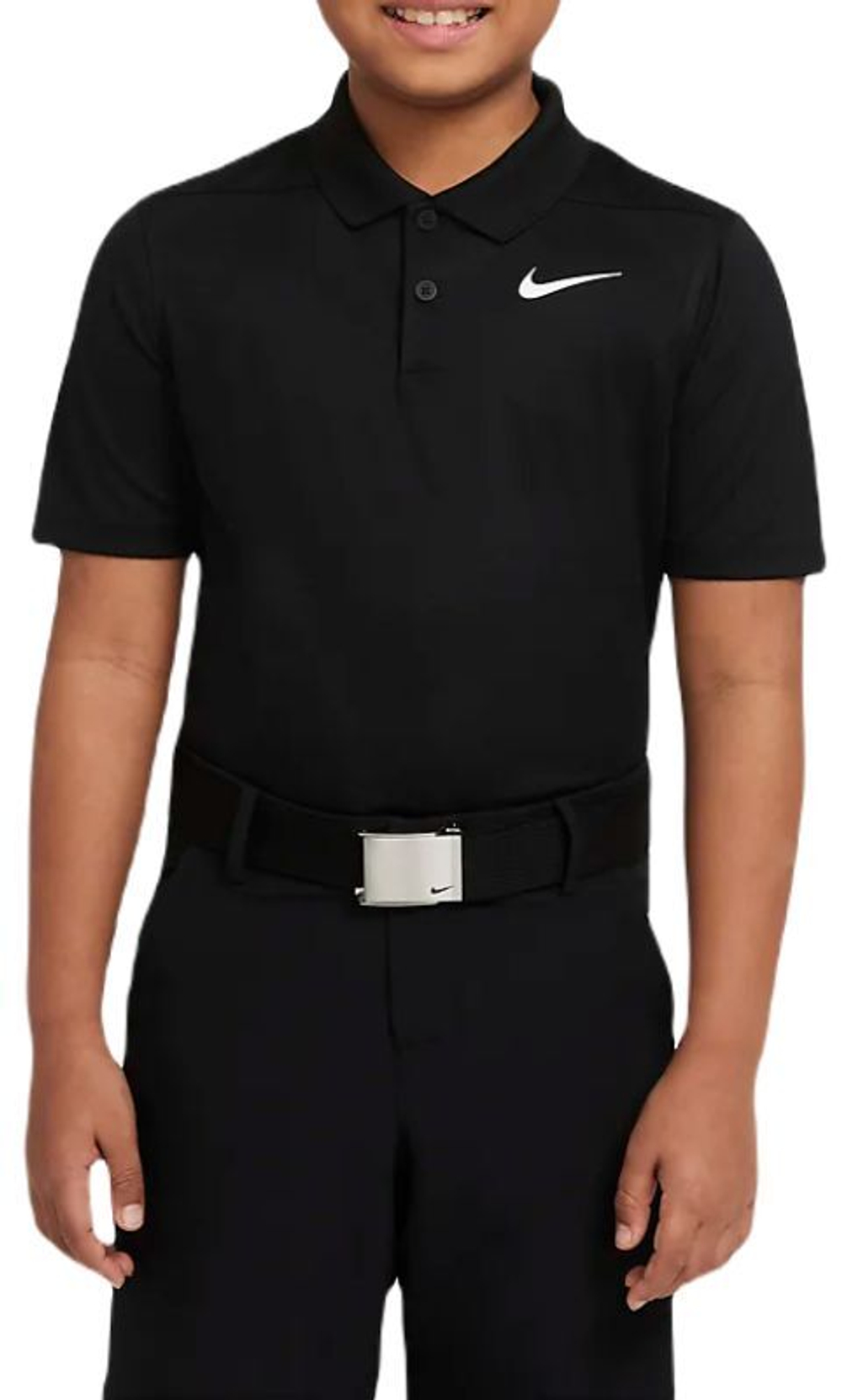 Детская теннисная футболка Nike Boys Dri-Fit Victory Golf - black/white