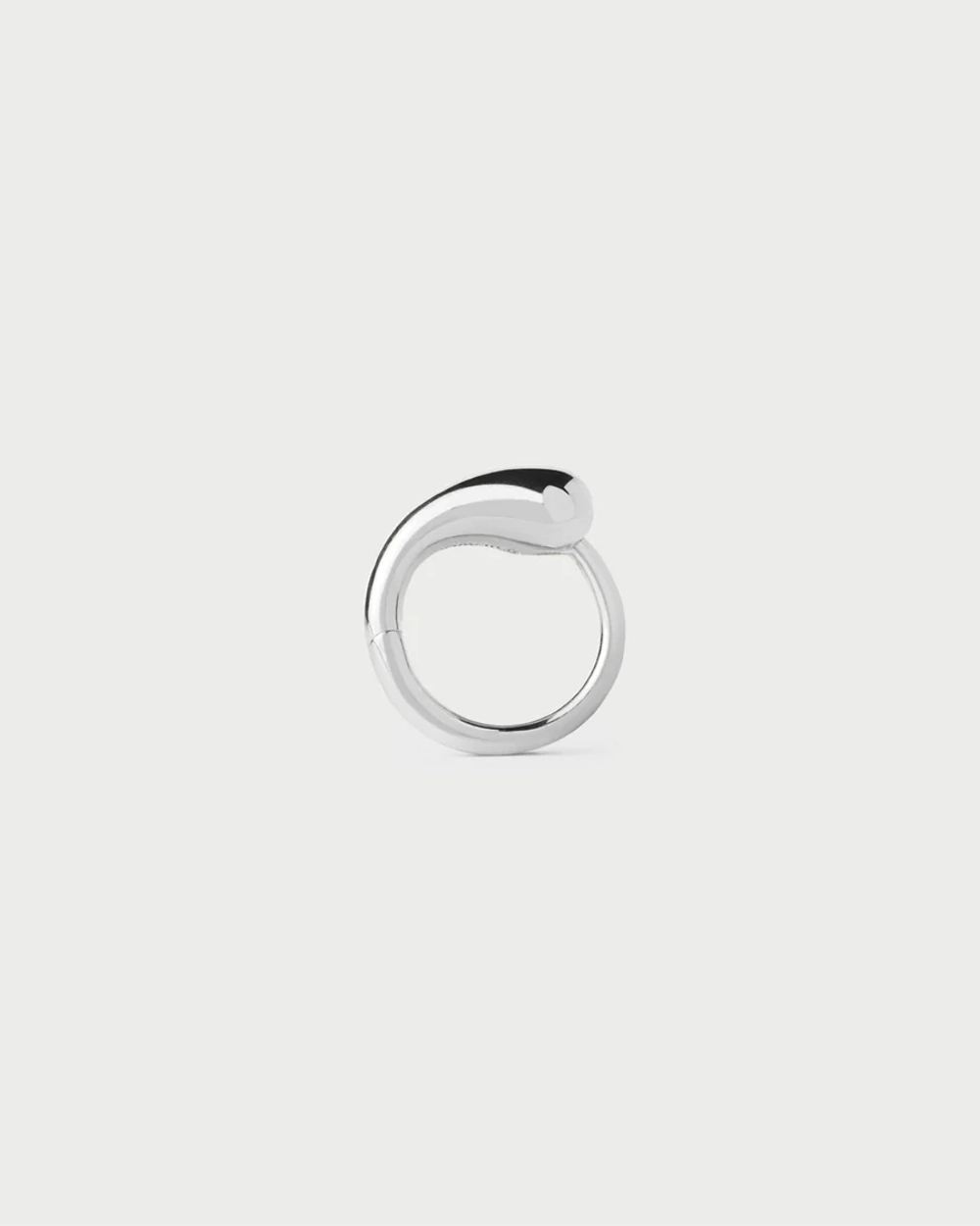 Одиночная серьга Loop Серебро 925 пробы покрытое родием