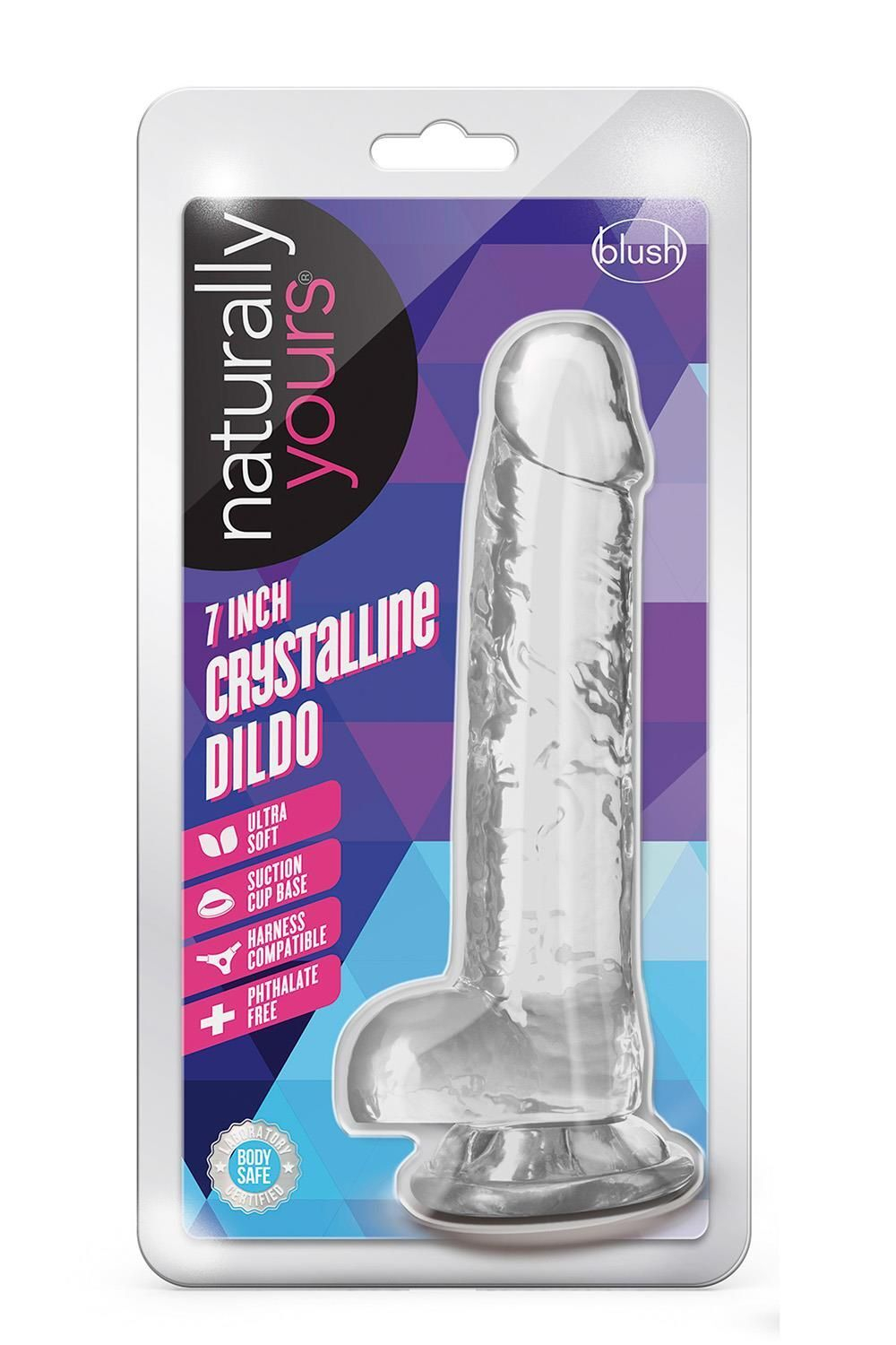 Прозрачный фаллоимитатор 7 Inch Crystalline Dildo - 17,7 см. (Цвет: прозрачный)